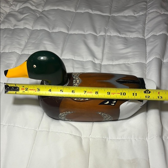 Vintage Wooden Mallard Decoy Duck Telephone- 1980’s Brown and Green - Picture 9 of 11